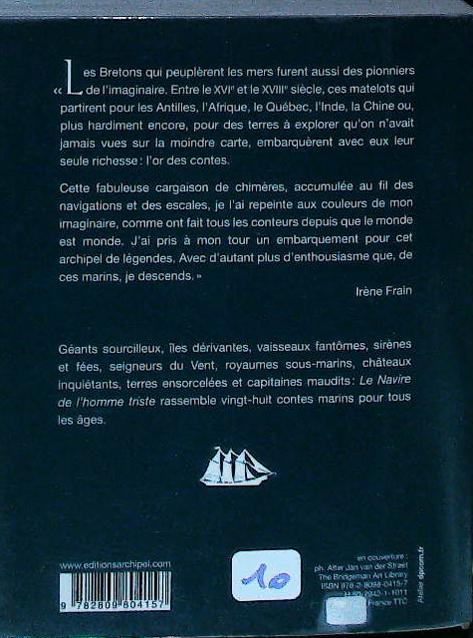 Le navire de l'homme triste ; et autres contes marins : livres pas cher d'occasion, de seconde main de l'association Lire et Créer