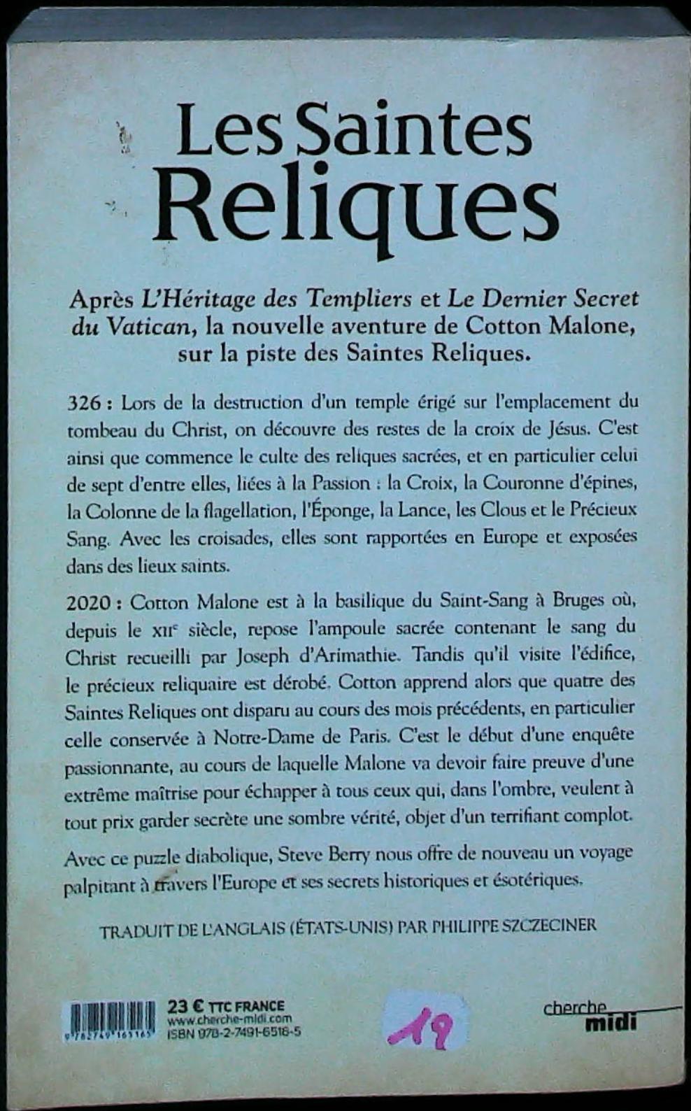 Les saintes reliques : livres pas cher d'occasion, de seconde main de l'association Lire et Créer