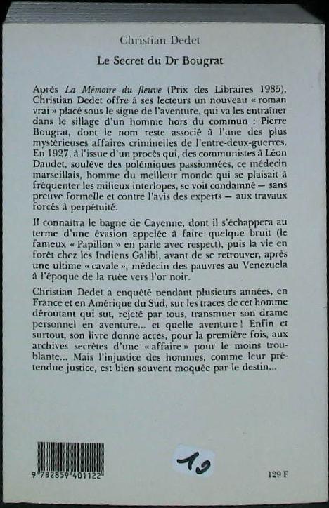 Le secret du dr bougrat : livres pas cher d'occasion, de seconde main de l'association Lire et Créer