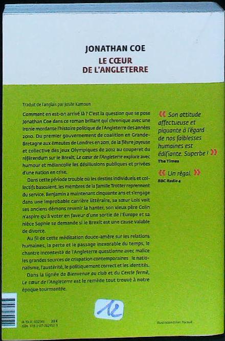 Le coeur de l'Angleterre : livres pas cher d'occasion, de seconde main de l'association Lire et Créer