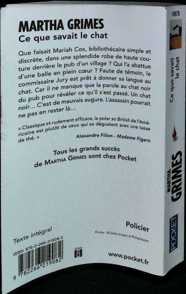 Ce que savait le chat/ Une enquête de Richard JURY : livres pas cher d'occasion, de seconde main de l'association Lire et Créer