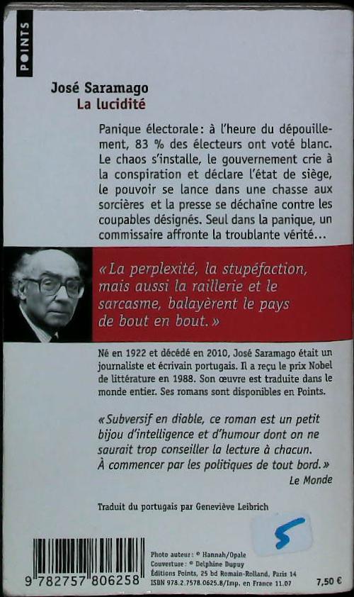 La lucidité : livres pas cher d'occasion, de seconde main de l'association Lire et Créer