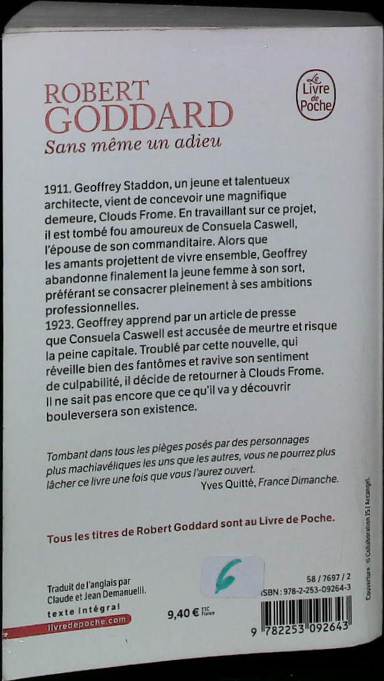 Sans même un adieu : livres pas cher d'occasion, de seconde main de l'association Lire et Créer