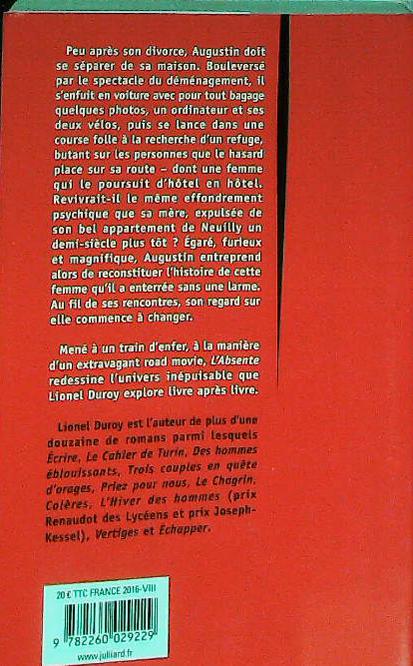 L'absente : livres pas cher d'occasion, de seconde main de l'association Lire et Créer