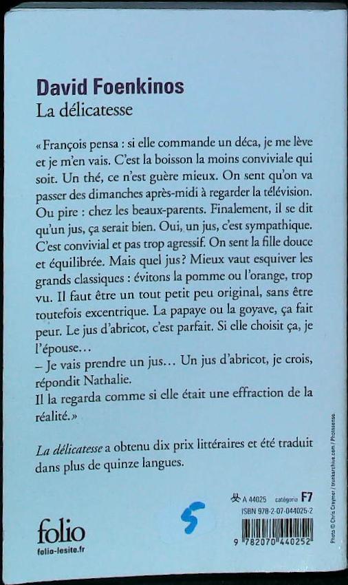 La délicatesse : livres pas cher d'occasion, de seconde main de l'association Lire et Créer