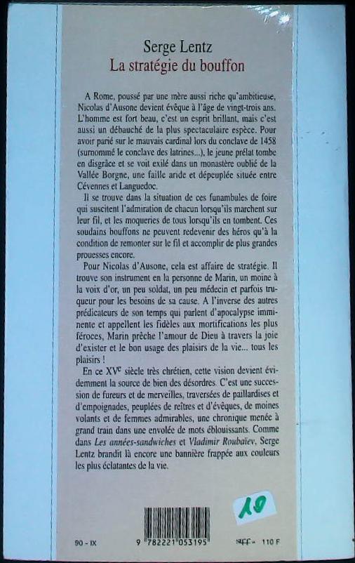 La stratégie du bouffon : livres pas cher d'occasion, de seconde main de l'association Lire et Créer