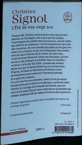 L'été de nos vingt ans : livres pas cher d'occasion, de seconde main de l'association Lire et Créer