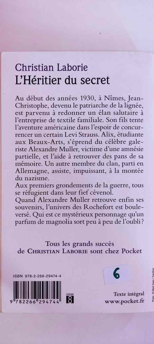 L'héritier du secret : livres pas cher d'occasion, de seconde main de l'association Lire et Créer