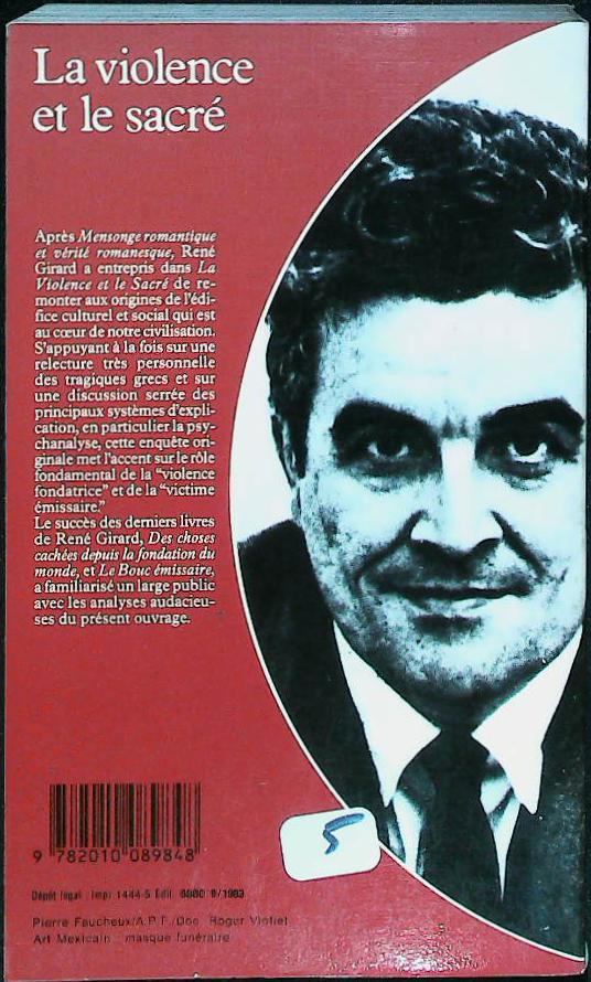 La violence et le sacré : livres pas cher d'occasion, de seconde main de l'association Lire et Créer