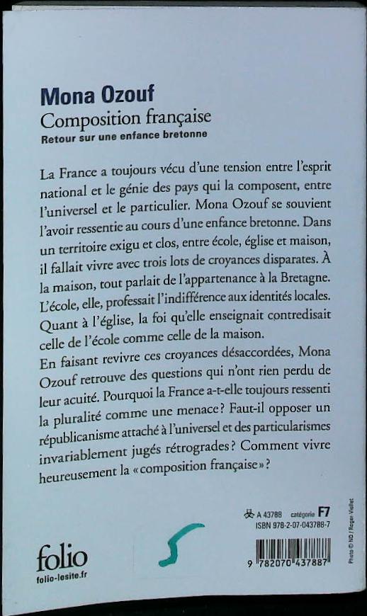 Composition française: retour sur une enfance bretonne : livres pas cher d'occasion, de seconde main de l'association Lire et Créer