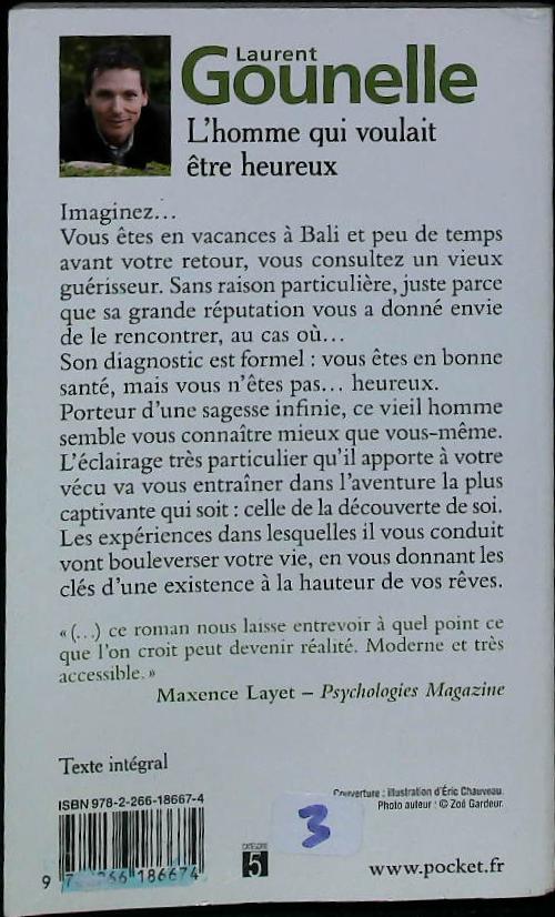 L'homme qui voulait être heureux : livres pas cher d'occasion, de seconde main de l'association Lire et Créer