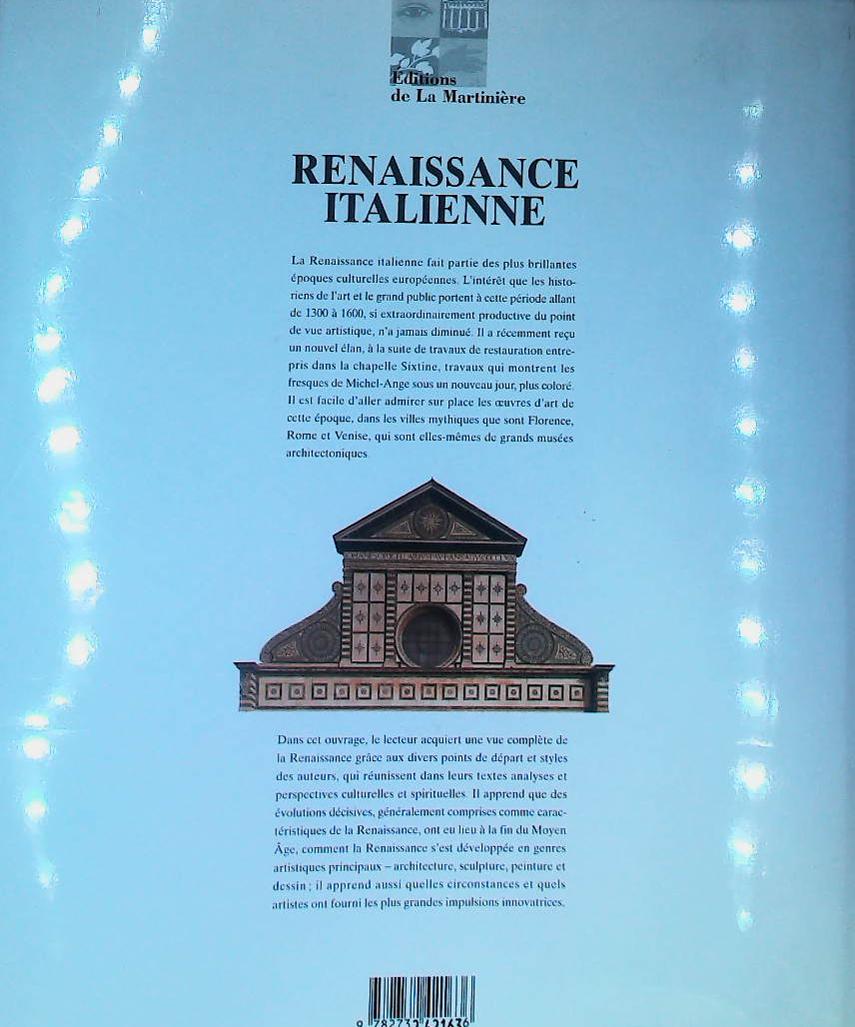 Renaissance italienne.architecture.sculpture.peinture.dessin. : livres pas cher d'occasion, de seconde main de l'association Lire et Créer