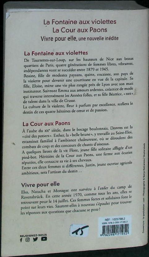 La fontaine aux violettes - La cour aux paons - Vivre pour elle : livres pas cher d'occasion, de seconde main de l'association Lire et Créer