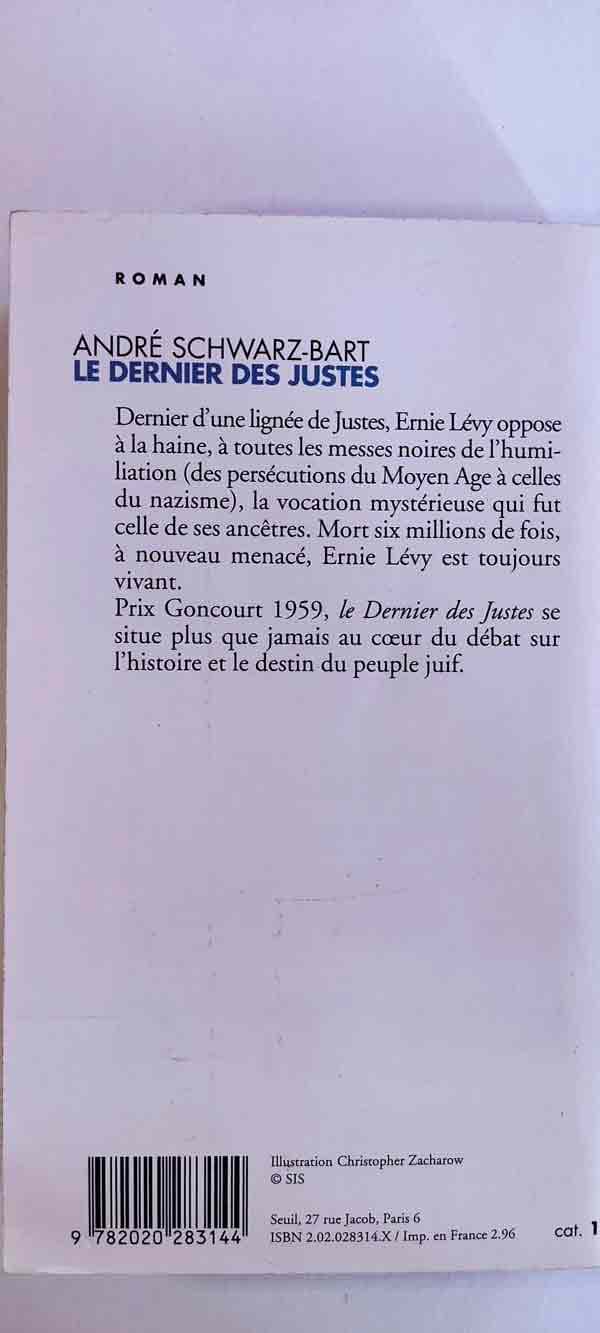 Le dernier des justes : livres pas cher d'occasion, de seconde main de l'association Lire et Créer
