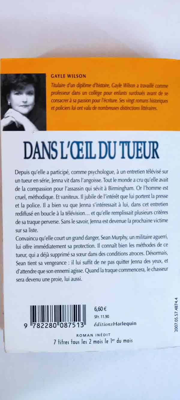 Dans l'oeil du tueur : livres pas cher d'occasion, de seconde main de l'association Lire et Créer