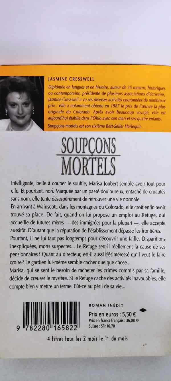 Soupcons mortels : livres pas cher d'occasion, de seconde main de l'association Lire et Créer