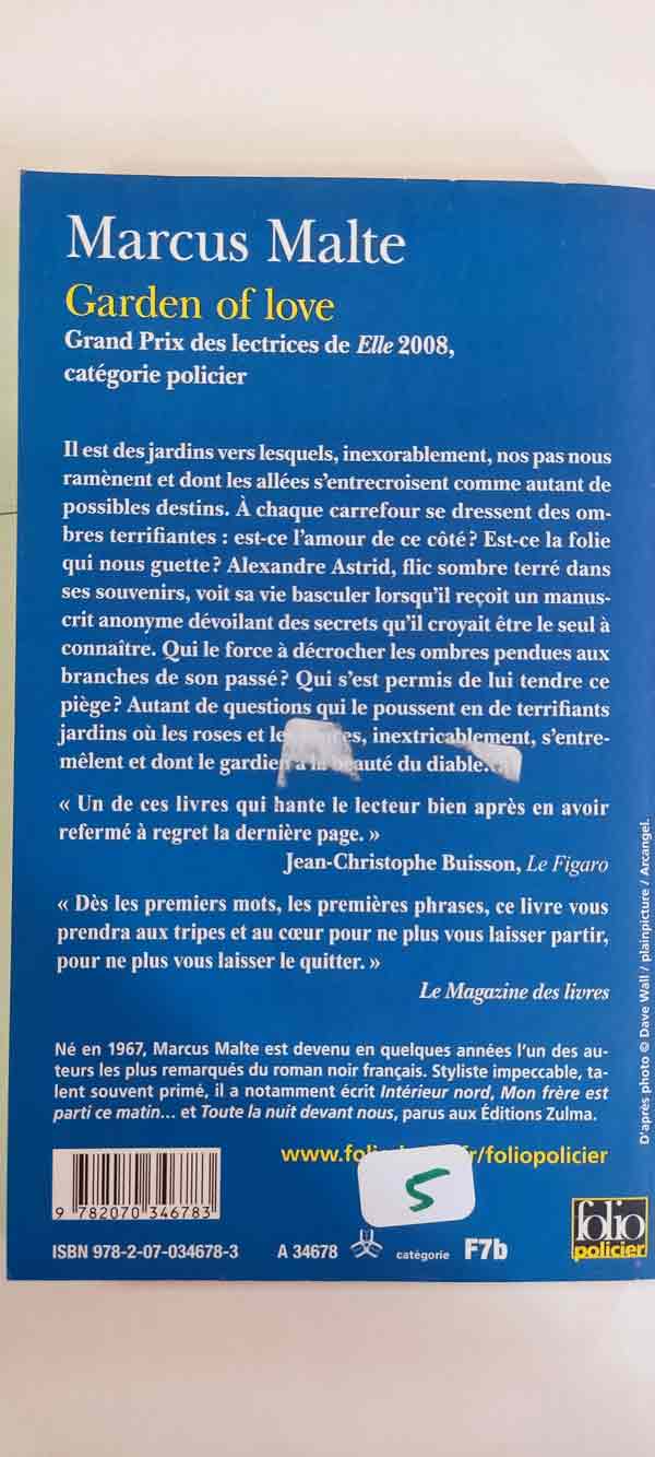 Garden of love : livres pas cher d'occasion, de seconde main de l'association Lire et Créer