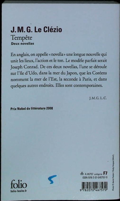 Tempête: deux novellas : livres pas cher d'occasion, de seconde main de l'association Lire et Créer
