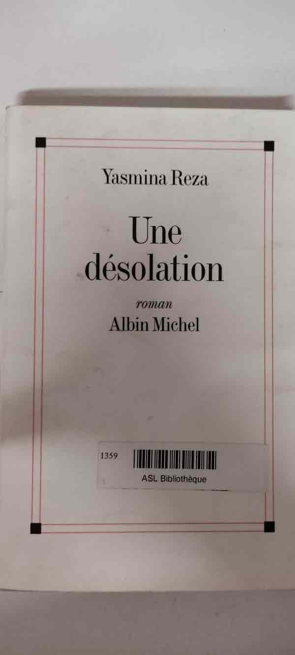 Une désolation : livres pas cher d'occasion, de seconde main de l'association Lire et Créer