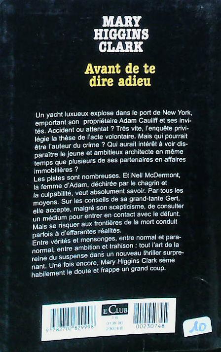 Avant-de-te-dire-adieu : livres pas cher d'occasion, de seconde main de l'association Lire et Créer
