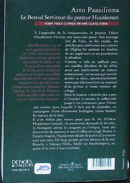 Le bestial serviteur du pasteur Huuskonen : livres pas cher d'occasion, de seconde main de l'association Lire et Créer