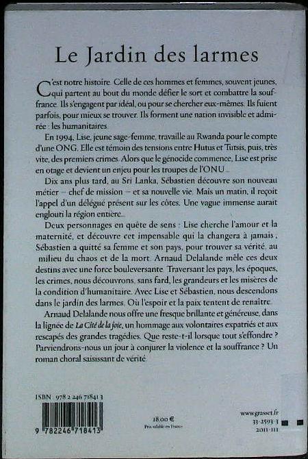 Le jardin des larmes : livres pas cher d'occasion, de seconde main de l'association Lire et Créer