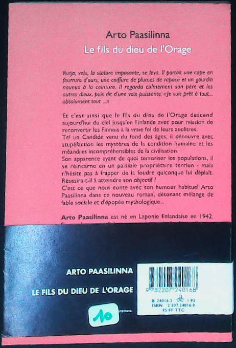 Le fils du Dieu de l'orage : livres pas cher d'occasion, de seconde main de l'association Lire et Créer
