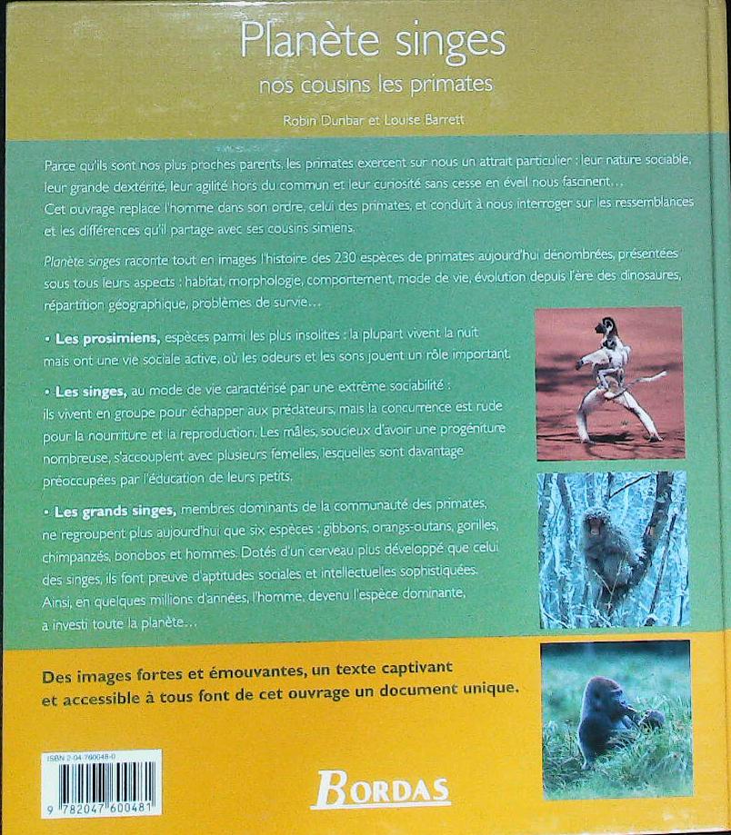 Planète des singes : nos cousins les primates : livres pas cher d'occasion, de seconde main de l'association Lire et Créer