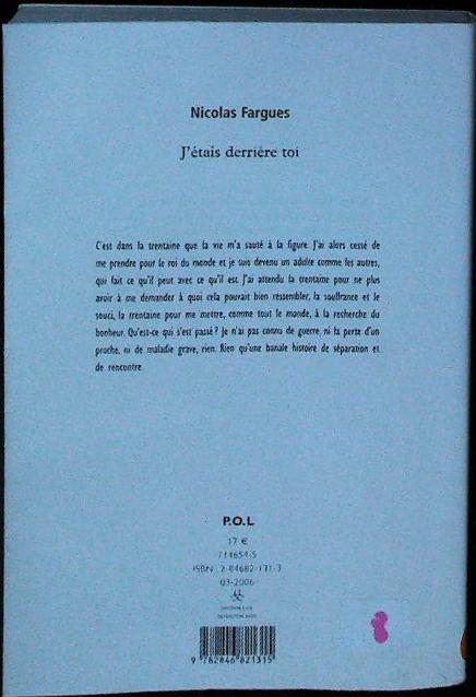 J'étais derrière toi : livres pas cher d'occasion, de seconde main de l'association Lire et Créer