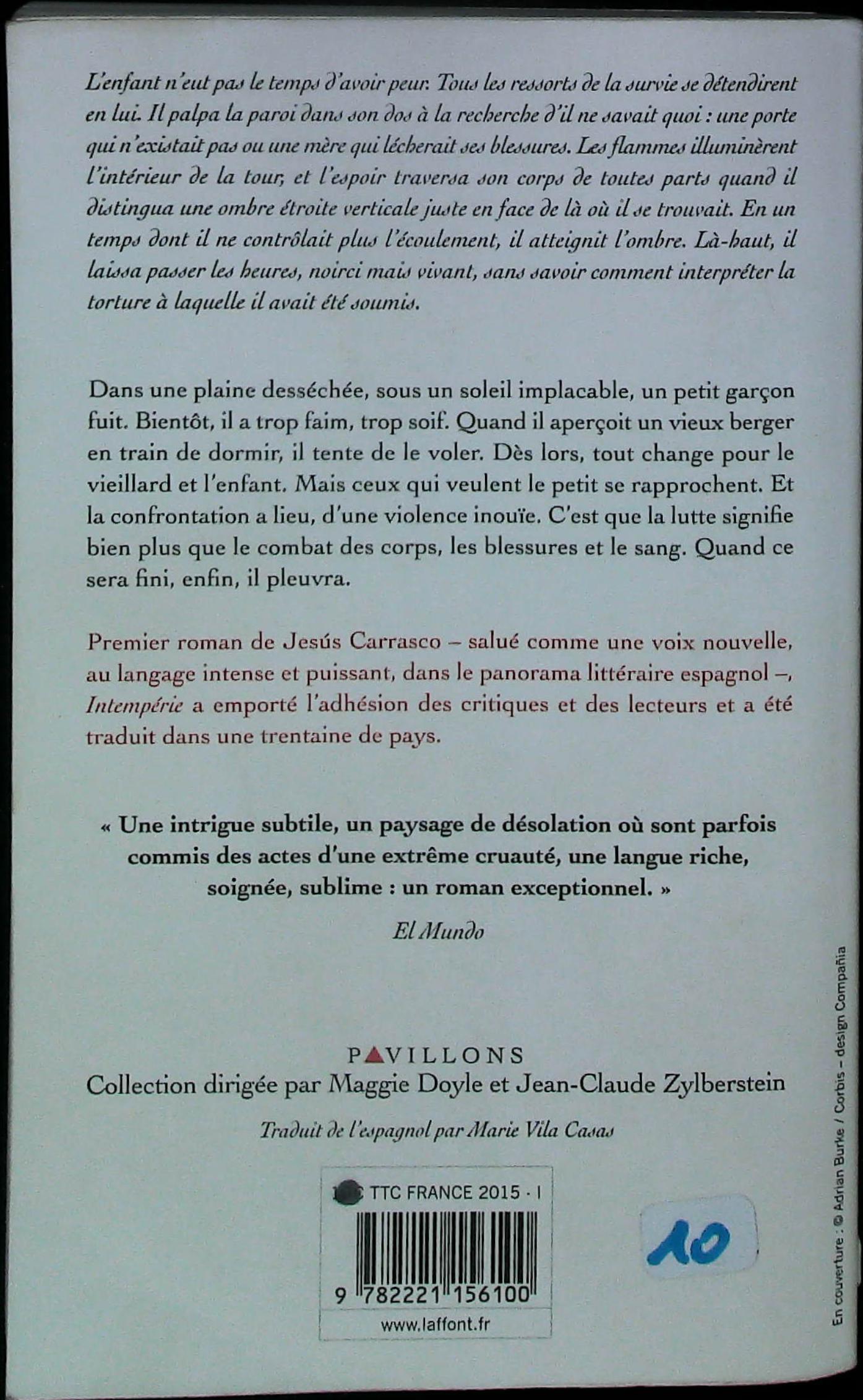 Intempérie : livres pas cher d'occasion, de seconde main de l'association Lire et Créer