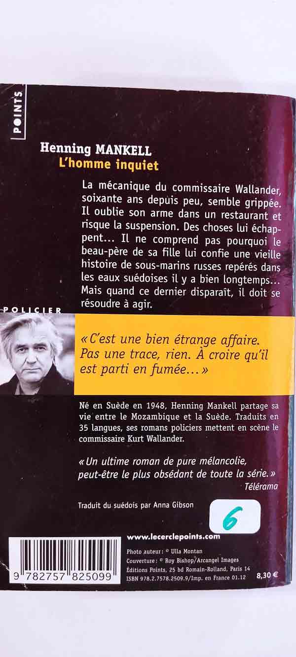 L'homme inquiet : livres pas cher d'occasion, de seconde main de l'association Lire et Créer
