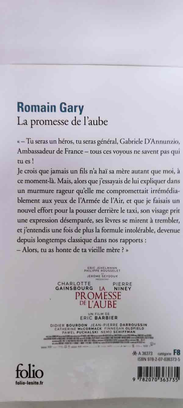 La promesse de l'aube : livres pas cher d'occasion, de seconde main de l'association Lire et Créer