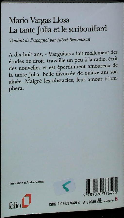 La tante julia et le scribouillard : livres pas cher d'occasion, de seconde main de l'association Lire et Créer