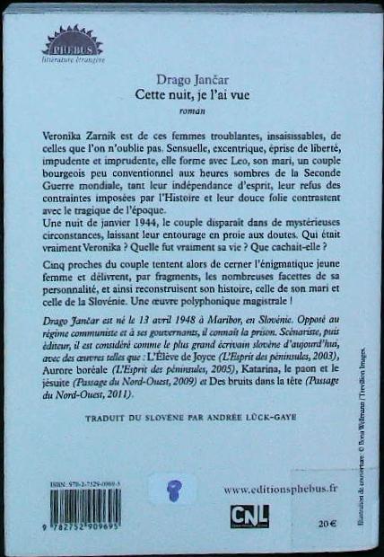 Cette nuit, je l'ai vue : livres pas cher d'occasion, de seconde main de l'association Lire et Créer