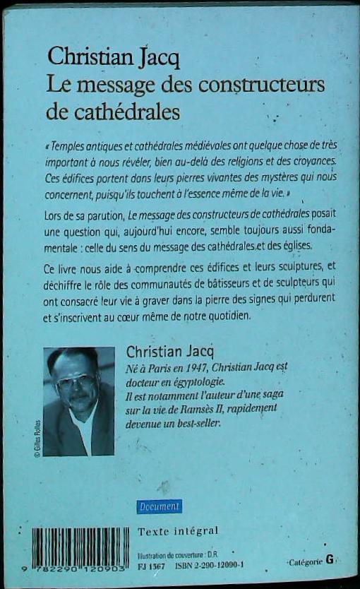 Le message des constructeurs de cathédrales : livres pas cher d'occasion, de seconde main de l'association Lire et Créer