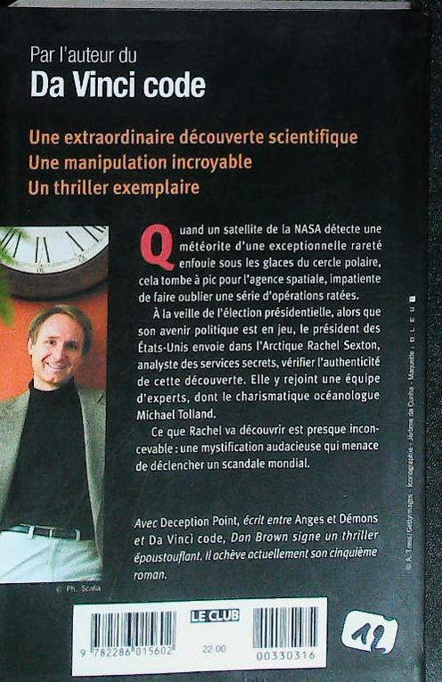 Deception point : livres pas cher d'occasion, de seconde main de l'association Lire et Créer