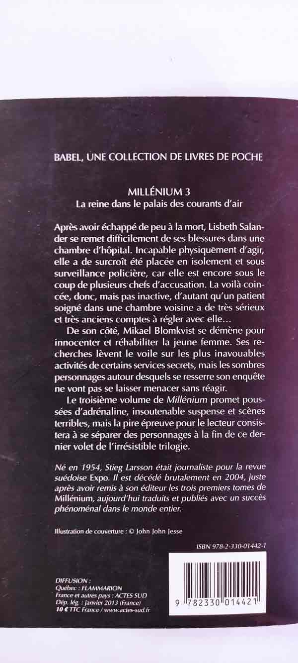 Millenium 3 : la reine dans le palais des courants d'air : livres pas cher d'occasion, de seconde main de l'association Lire et Créer
