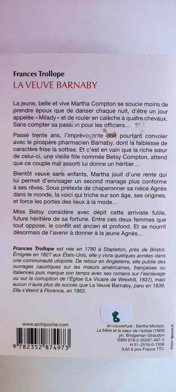 La veuve Barnaby : livres pas cher d'occasion, de seconde main de l'association Lire et Créer