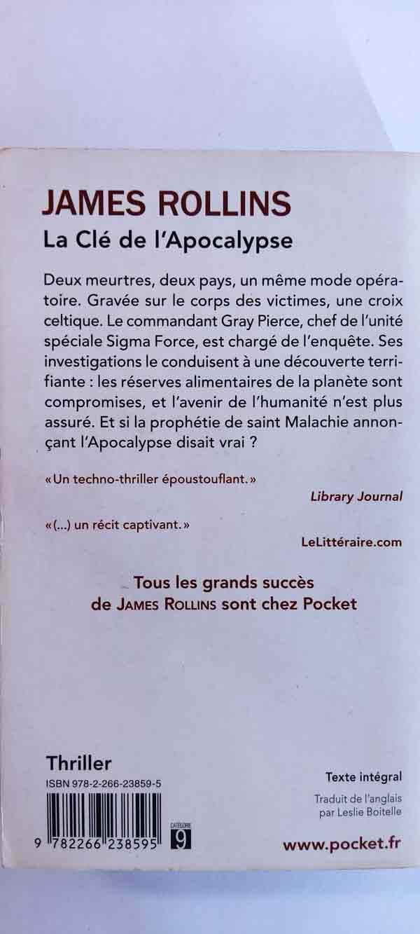 Sigma force : la clé de l'apocalypse : livres pas cher d'occasion, de seconde main de l'association Lire et Créer