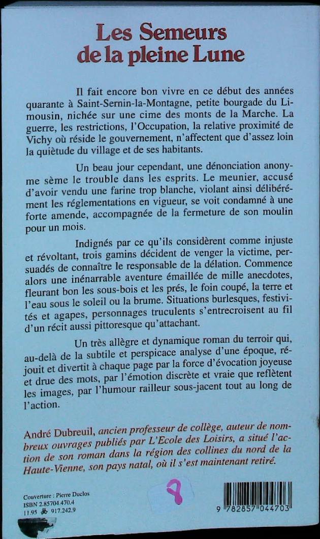 Les semeurs de la pleine lune T1 : livres pas cher d'occasion, de seconde main de l'association Lire et Créer